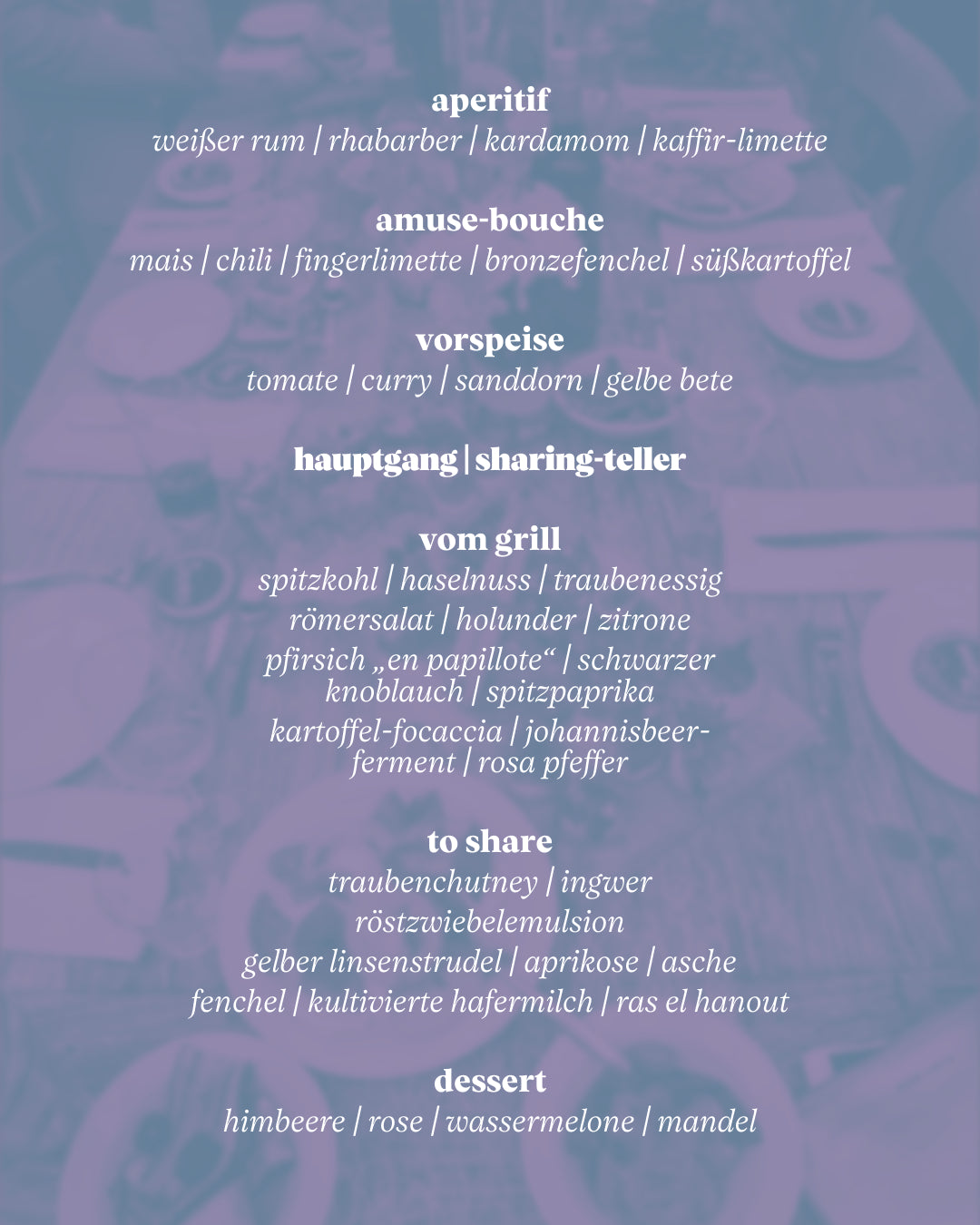 Viola-Dinner | SHARED PLATES | 25.07.2025 | 18:30 Uhr