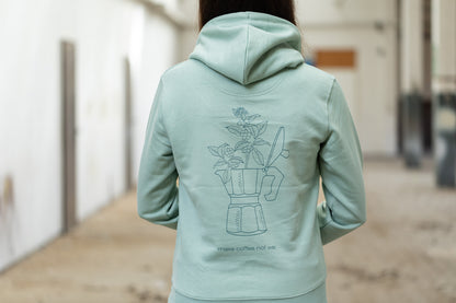 PAREA-Hoodie „Make coffee not war“